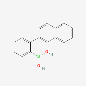 Chemical structure of (2-(Naphthalen-2-yl)phenyl)boronic acid