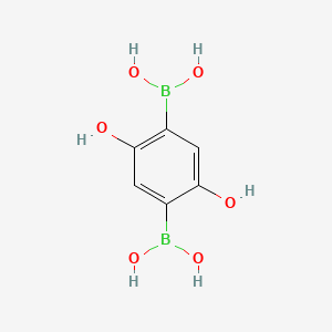 Chemical structure of (2,5-Dihydroxy-1,4-phenylene)diboronic acid