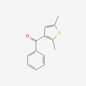 Chemical structure of (2,5-dimethylthiophen-3-yl)(phenyl)methanone
