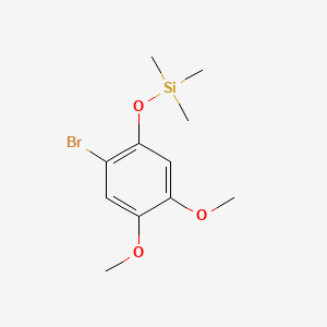Chemical structure of (2-Bromo-4,5-dimethoxyphenoxy)trimethylsilane