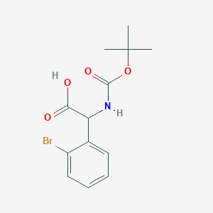 Chemical structure of (2-Bromophenyl)[(tert-butoxycarbonyl)amino]acetic acid