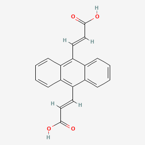 Chemical structure of (2E,2'E)-3,3'-(Anthracene-9,10-diyl)diacrylic acid