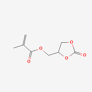 Chemical structure of (2-Oxo-1,3-dioxolan-4-yl)methyl methacrylate(stabilizedwithMEHQ)