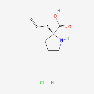 Chemical structure of (R)-alpha-Allyl-proline hydrochloride