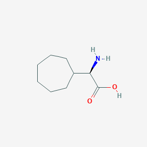 Chemical structure of (2R)-2-Amino-2-cycloheptylacetic acid