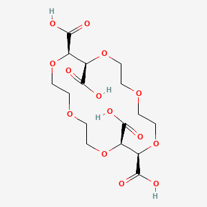 Chemical structure of (2R,3R,11S,12R)-1,4,7,10,13,16-Hexaoxacyclooctadecane-2,3,11,12-tetracarboxylic acid