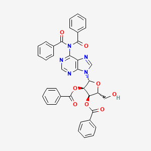 Chemical structure of (2xi)-N,N-Dibenzoyl-2',3'-di-O-benzoyladenosine
