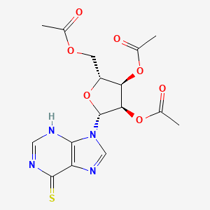 Chemical structure of 6-Thioinosine 2',3',5'-triacetate