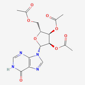 Chemical structure of 2',3',5'-Triacetylinosine
