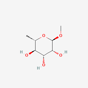 Chemical structure of Methyl alpha-L-rhamnopyranoside