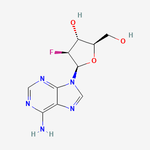 Chemical structure of (2R,3R,4S,5R)-5-(6-Amino-9H-purin-9-yl)-4-fluoro-2-(hydroxymethyl)tetrahydrofuran-3-ol
