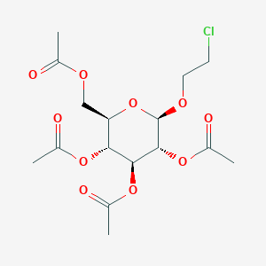 Chemical structure of 2-Chloroethyl 2,3,4,6-tetra-O-acetyl-beta-D-glucopyranoside