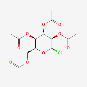 Chemical structure of 2,3,4,6-Tetra-o-acetyl-alpha-D-glucopyranosyl chloride