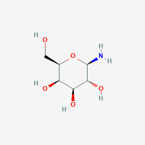 Chemical structure of 2-Amino-6-(hydroxymethyl)oxane-3,4,5-triol