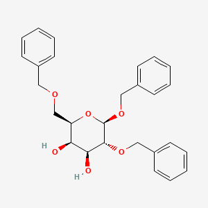 Chemical structure of Benzyl 2,6-di-O-benzyl-beta-D-galactopyranoside