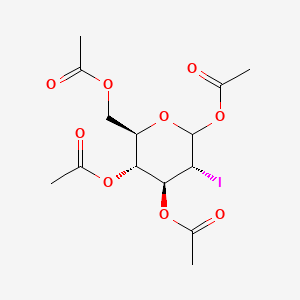 Chemical structure of 1,3,4,6-Tetra-O-acetyl-2-deoxy-2-iodo-D-glucopyranose