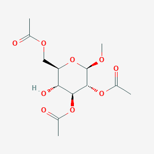 Chemical structure of Methyl 2,3,6-tri-O-acetyl-beta-D-glucopyranoside