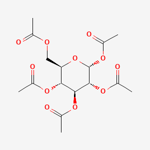 Chemical structure of beta-D-Galactopyranose pentaacetate