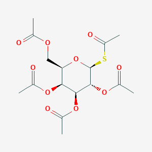 Chemical structure of (2R,3R,4S,5R,6S)-2-(acetoxymethyl)-1-acetyl-6-mercaptohexahydro-1lambda3-pyran-3,4,5-triyl triacetate