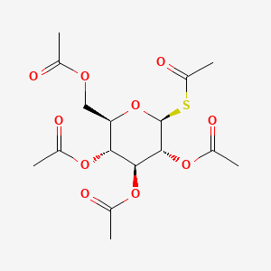 Chemical structure of 1-Thio-beta-D-glucose pentaacetate