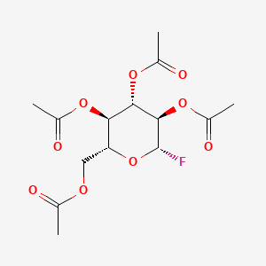 Chemical structure of beta-D-Glucopyranosyl fluoride tetraacetate