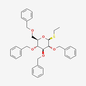 Chemical structure of Ethyl 2,3,4,6-tetra-O-benzyl-1-thio-beta-D-glucopyranoside