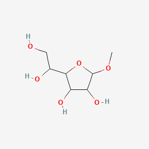Chemical structure of alpha-D-Mannofuranoside, methyl