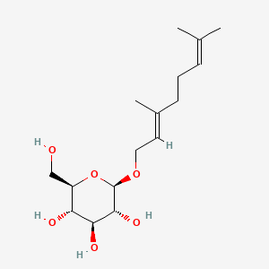 Chemical structure of Geranyl glucoside