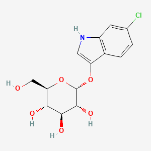Chemical structure of 6-Chloro-1H-indol-3-yl alpha-D-glucopyranoside