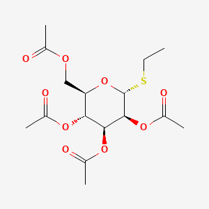 Chemical structure of Ethyl 2,3,4,6-Tetra-O-acetyl-a-D-thiomannopyranoside