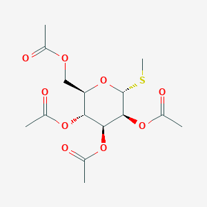 Chemical structure of Methyl 2,3,4,6-Tetra-O-acetyl-1-thio-alpha-D-mannopyranoside