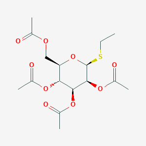 Chemical structure of Ethyl 2,3,4,6-tetra-O-acetyl-1-thio-beta-D-mannopyranoside