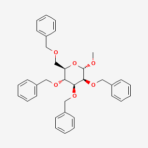 Chemical structure of Methyl 2,3,4,6-Tetra-O-benzyl-a-D-mannopyranoside