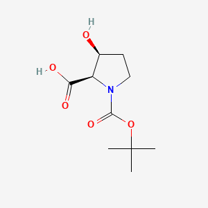Chemical structure of Boc-cis-3-hydroxy-D-proline