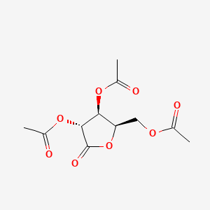 Chemical structure of 2,3,5-Tri-o-acetyl-d-xylonic acid, gamma-lactone