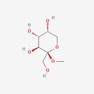 Chemical structure of methyl beta-D-fructopyranoside