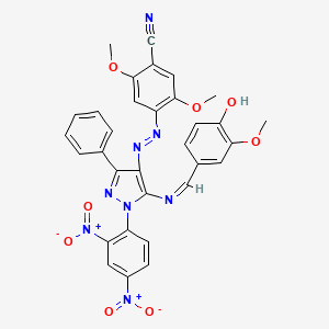 Chemical structure of (2R,3S,4R,5R)-2-Azido-2-((benzoyloxy)methyl)-5-(2-oxo-4-(1H-1,2,4-triazol-1-yl)pyrimidin-1(2H)-yl)tetrahydrofuran-3,4-diyldibenzoate