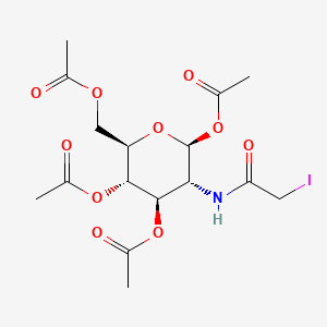 Chemical structure of N-Iodoacetylglucosamine tetraacetate
