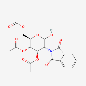 Chemical structure of 3,4,6-tri-O-acetyl-2-deoxy-2-phthalimido-D-glucopyranose