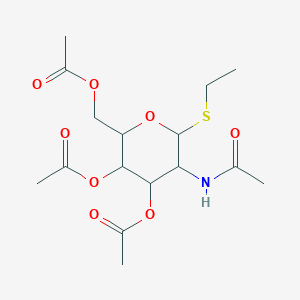 Chemical structure of (2r,3s,4r,5r,6r)-5-Acetamido-2-(acetoxymethyl)-6-(ethylthio)tetrahydro-2h-pyran-3,4-diyl diacetate