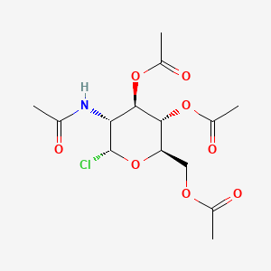 Chemical structure of (2R,3S,4R,5R,6R)-5-Acetamido-2-(acetoxymethyl)-6-chlorotetrahydro-2H-pyran-3,4-diyl diacetate