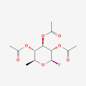 Chemical structure of 2,3,4-Tri-O-acetyl-beta-L-fucopyranosyl fluoride