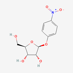 Chemical structure of beta-D-Ribofuranoside, 4-nitrophenyl