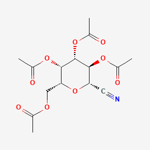 Chemical structure of 2,3,4,6-Tetra-O-acetyl-beta-D-galactopyranosyl cyanide