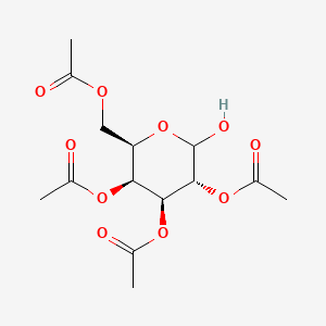 Chemical structure of 2,3,4,6-tetra-O-acetyl-D-galactopyranose