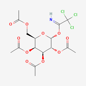 Chemical structure of (2R,3S,4S,5R,6R)-2-(Acetoxymethyl)-6-(2,2,2-trichloro-1-iminoethoxy)tetrahydro-2H-pyran-3,4,5-triyl triacetate