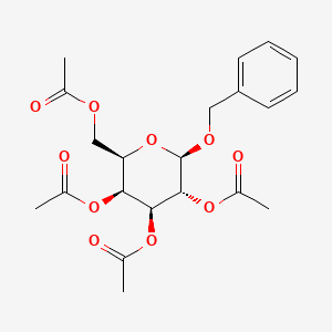 Chemical structure of Benzyl 2,3,4,6-tetra-O-acetyl-beta-D-galactopyranoside