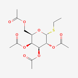 Chemical structure of Ethly 2,3,4,6-tetra-O-acetyl-a-D-thiogalactopyranoside