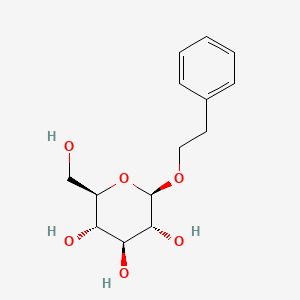 Chemical structure of 2-phenylethyl beta-D-glucopyranoside