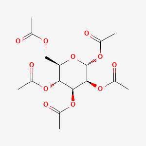 Chemical structure of beta-D-Galactopyranose pentaacetate
